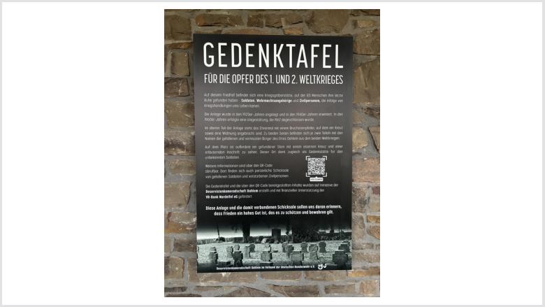 Gedenktafel klein